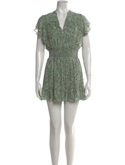 Pre-owned Intermix Silk Mini Dress In Green