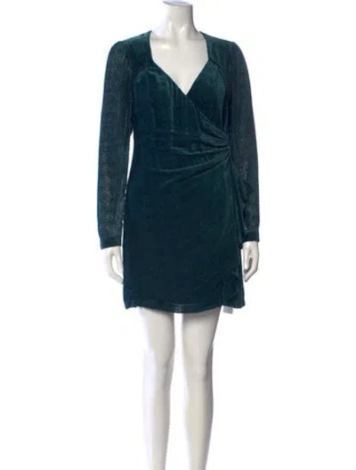 Pre-owned Intermix Silk Mini Dress In Green