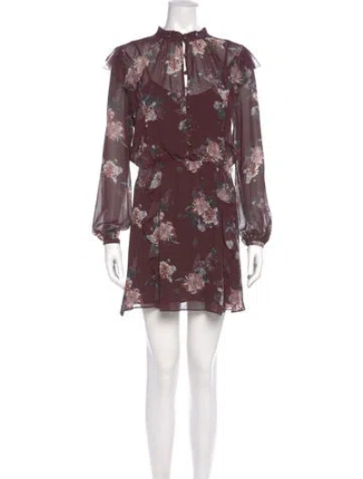 Pre-owned Intermix Silk Mini Dress In Multi