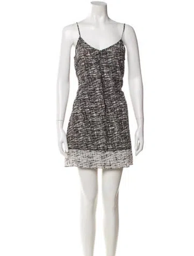 Pre-owned Intermix Silk Mini Dress In Multi