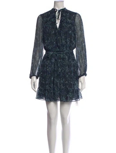 Pre-owned Intermix Silk Mini Dress In Multi
