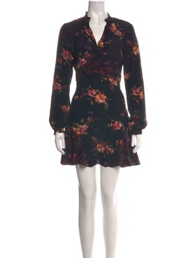 Pre-owned Intermix Silk Mini Dress In Multicolor
