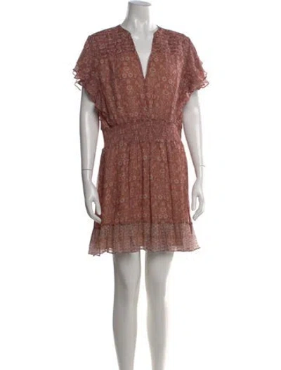 Pre-owned Intermix Silk Mini Dress In Neutral