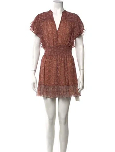 Pre-owned Intermix Silk Mini Dress In Neutrals