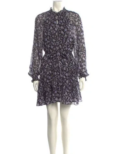 Pre-owned Intermix Silk Mini Dress In Purple