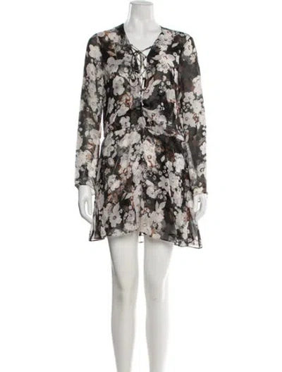 Pre-owned Intermix Silk Mini Dress In Purple