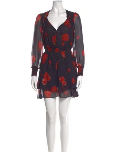 Pre-owned Intermix Silk Mini Dress In Purple