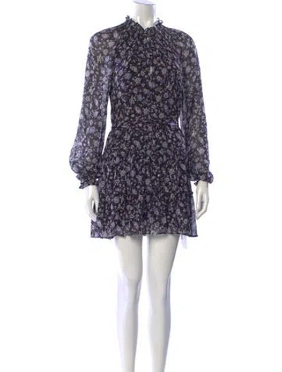 Pre-owned Intermix Silk Mini Dress In Purple