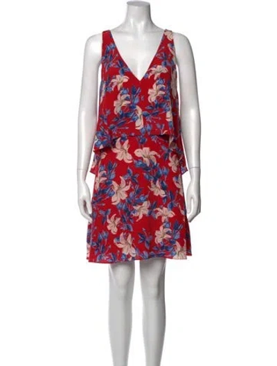 Pre-owned Intermix Silk Mini Dress In Red