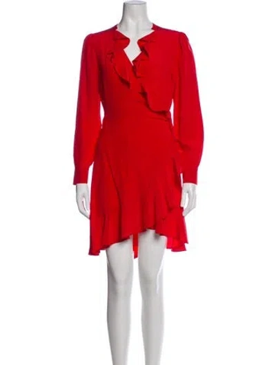 Pre-owned Intermix Silk Mini Dress In Red