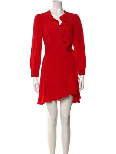 Pre-owned Intermix Silk Mini Dress In Red