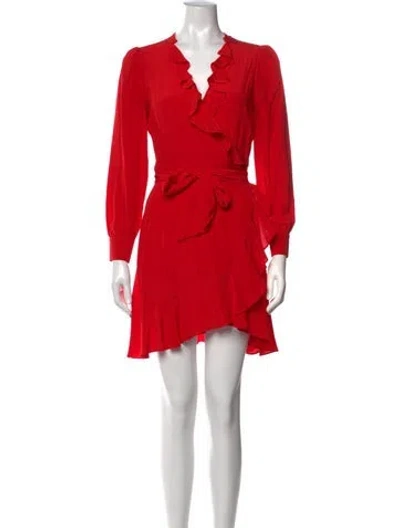 Pre-owned Intermix Silk Mini Dress In Red