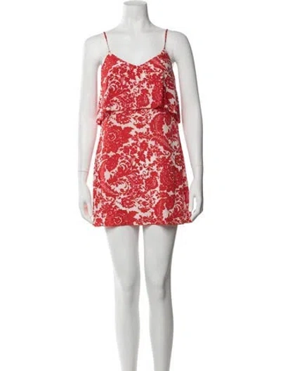 Pre-owned Intermix Silk Mini Dress In Red