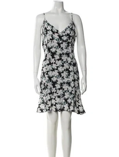 Pre-owned Intermix Silk Mini Dress W/ Tags In Black