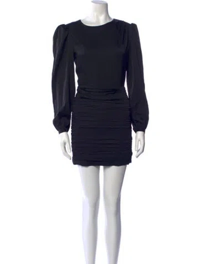 Pre-owned Intermix Silk Mini Dress W/ Tags In Black