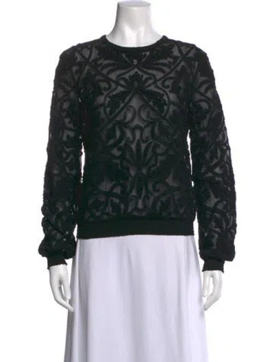 Pre-owned Intermix Silk Patterned Sweater In Multi