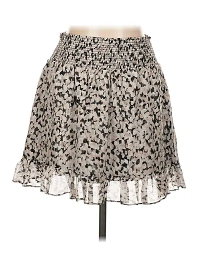 Pre-owned Intermix Silk Skirt In Silver