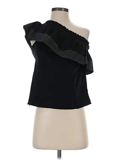 Pre-owned Intermix Sleeveless Blouse In Black
