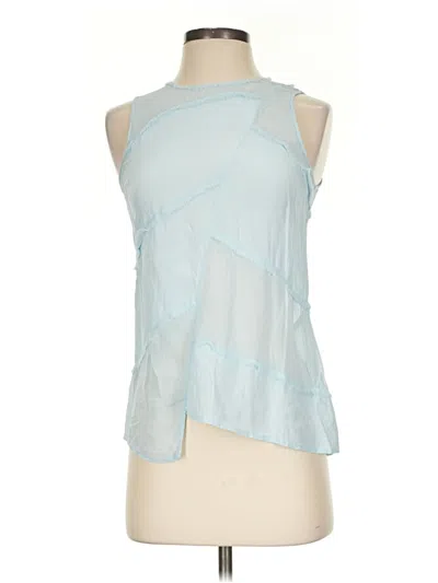 Pre-owned Intermix Sleeveless Blouse In Blue