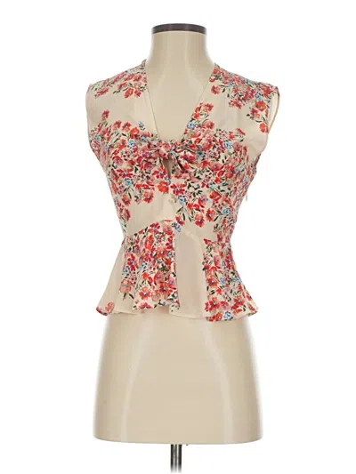 Pre-owned Intermix Sleeveless Blouse In Red