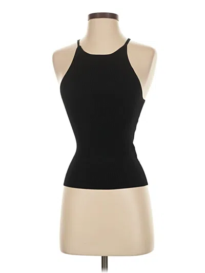 Pre-owned Intermix Sleeveless Top Black Halter Neckline Tops