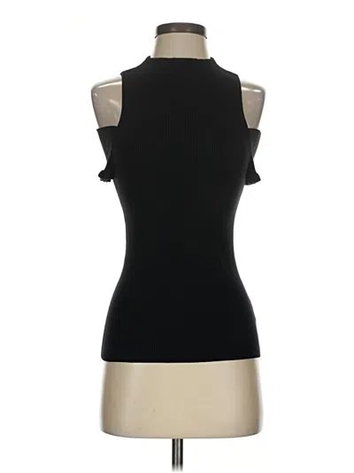 Pre-owned Intermix Sleeveless Top Black Halter Neckline Tops