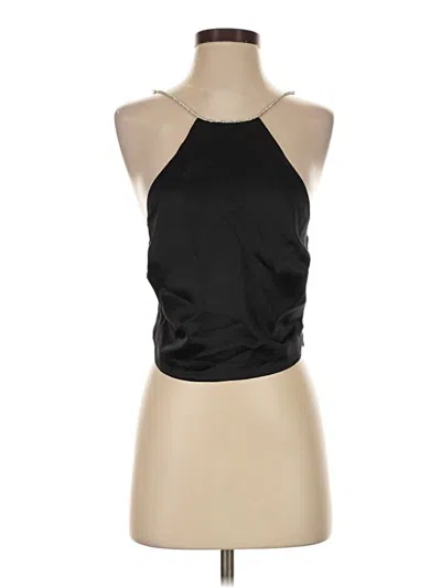 Pre-owned Intermix Sleeveless Top Black Halter Neckline Tops