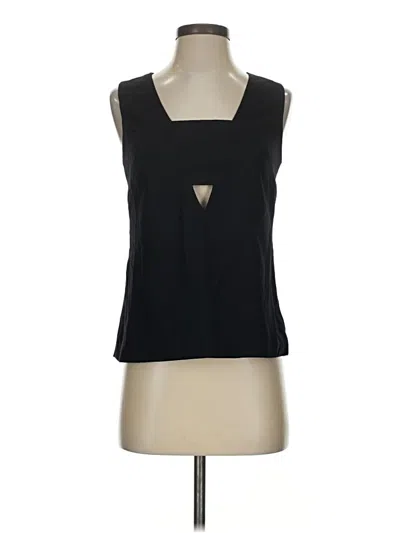 Pre-owned Intermix Sleeveless Top Black Keyhole Neckline Tops