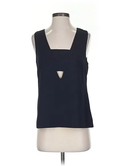 Pre-owned Intermix Sleeveless Top Black Square Neckline Tops