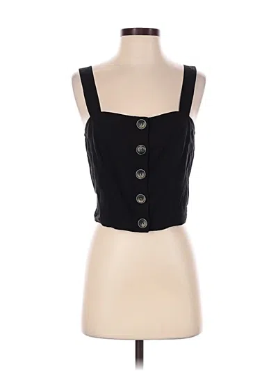 Pre-owned Intermix Sleeveless Top Black Sweetheart Neckline Tops