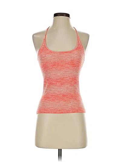 Pre-owned Intermix Sleeveless Top Orange Halter Neckline Tops