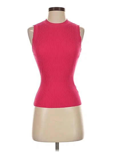 Pre-owned Intermix Sleeveless Top Pink Halter Neckline Tops