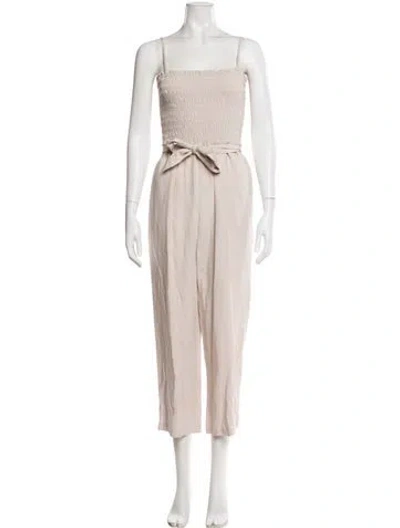 Pre-owned Intermix Square Neckline Jumpsuit In Neutral