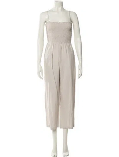 Pre-owned Intermix Square Neckline Jumpsuit In Neutral