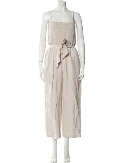 Pre-owned Intermix Square Neckline Jumpsuit In Neutral