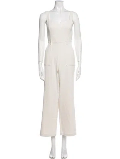 Pre-owned Intermix Square Neckline Jumpsuit In Neutral