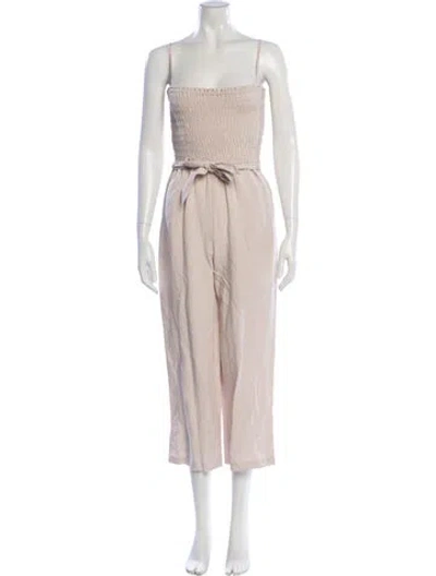 Pre-owned Intermix Square Neckline Jumpsuit In Neutral