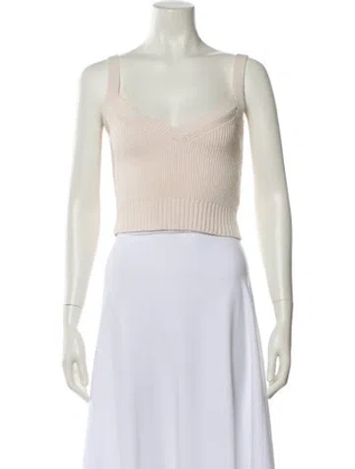 Pre-owned Intermix Square Neckline Sweater In Neutral