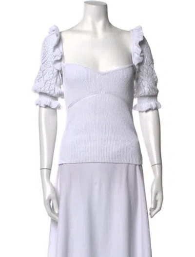 Pre-owned Intermix Square Neckline Sweater In Neutrals
