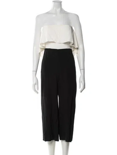 Pre-owned Intermix Strapless Jumpsuit In Black