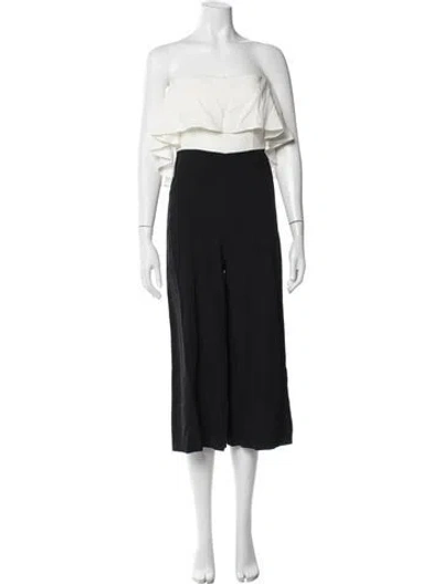 Pre-owned Intermix Strapless Jumpsuit In Black