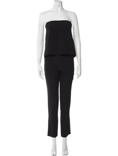 Pre-owned Intermix Strapless Jumpsuit In Black