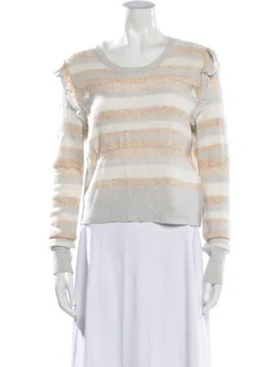Pre-owned Intermix Striped Crew Neck Sweater In Neutrals