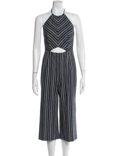 Pre-owned Intermix Striped Halterneck Jumpsuit In Multi