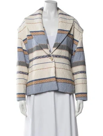 Pre-owned Intermix Striped Jacket In Neutrals