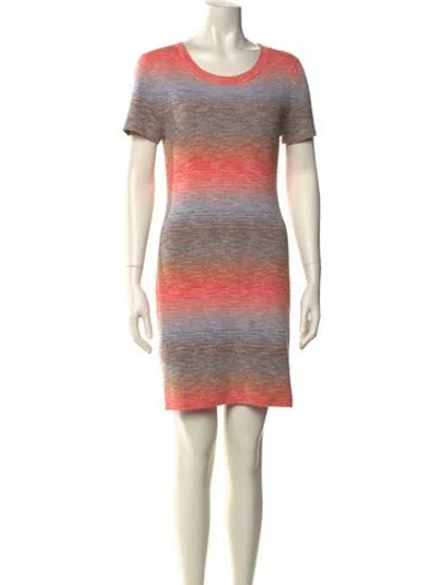 Pre-owned Intermix Striped Mini Dress In Orange