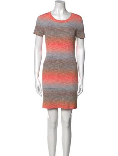 Pre-owned Intermix Striped Mini Dress In Pink