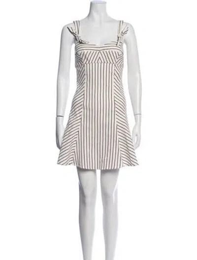 Pre-owned Intermix Striped Mini Dress W/ Tags In Neutrals
