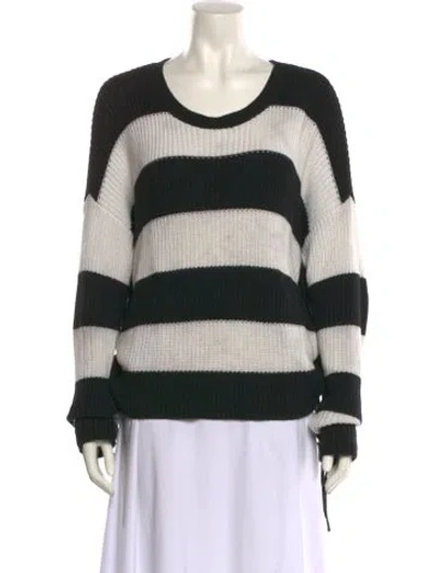 Pre-owned Intermix Striped Scoop Neck Sweater In Multi
