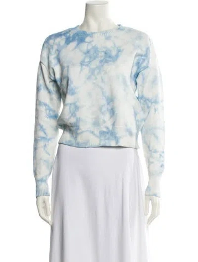 Pre-owned Intermix Tie-dye Print Bateau Neckline Sweater In Multi